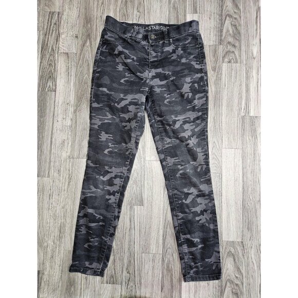 (3/$35) Vanilla Star Womens 5 Gray Camo Pull-On Jegging Stretch Skinny Jeans - Picture 1 of 12